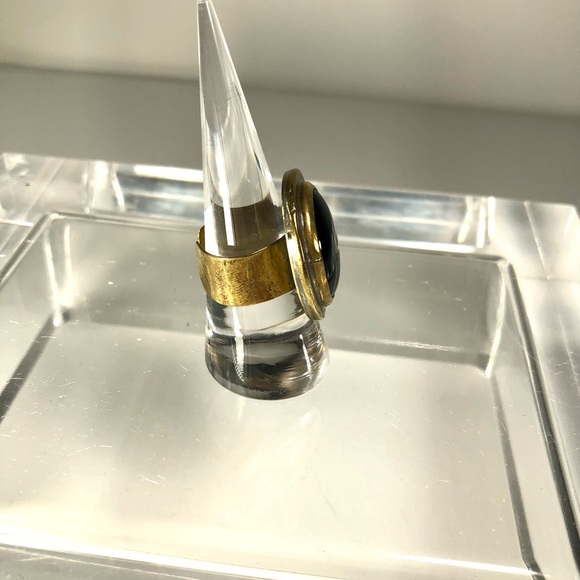 💝VTG MENS MCM BRUTALISTS RAFAEL BRASS RING ADJUSTABLE 1960-1970 CANADA unisex - Picture 5 of 12